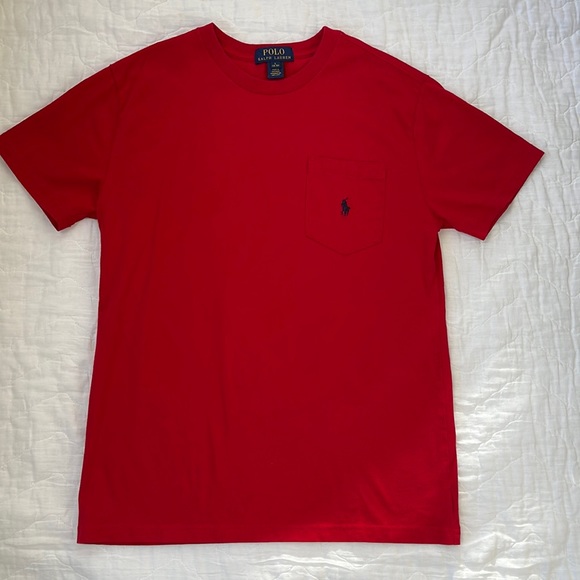 Polo Ralph Lauren Boy’s LARGE RED Jersey Cotton Tee - Picture 1 of 1